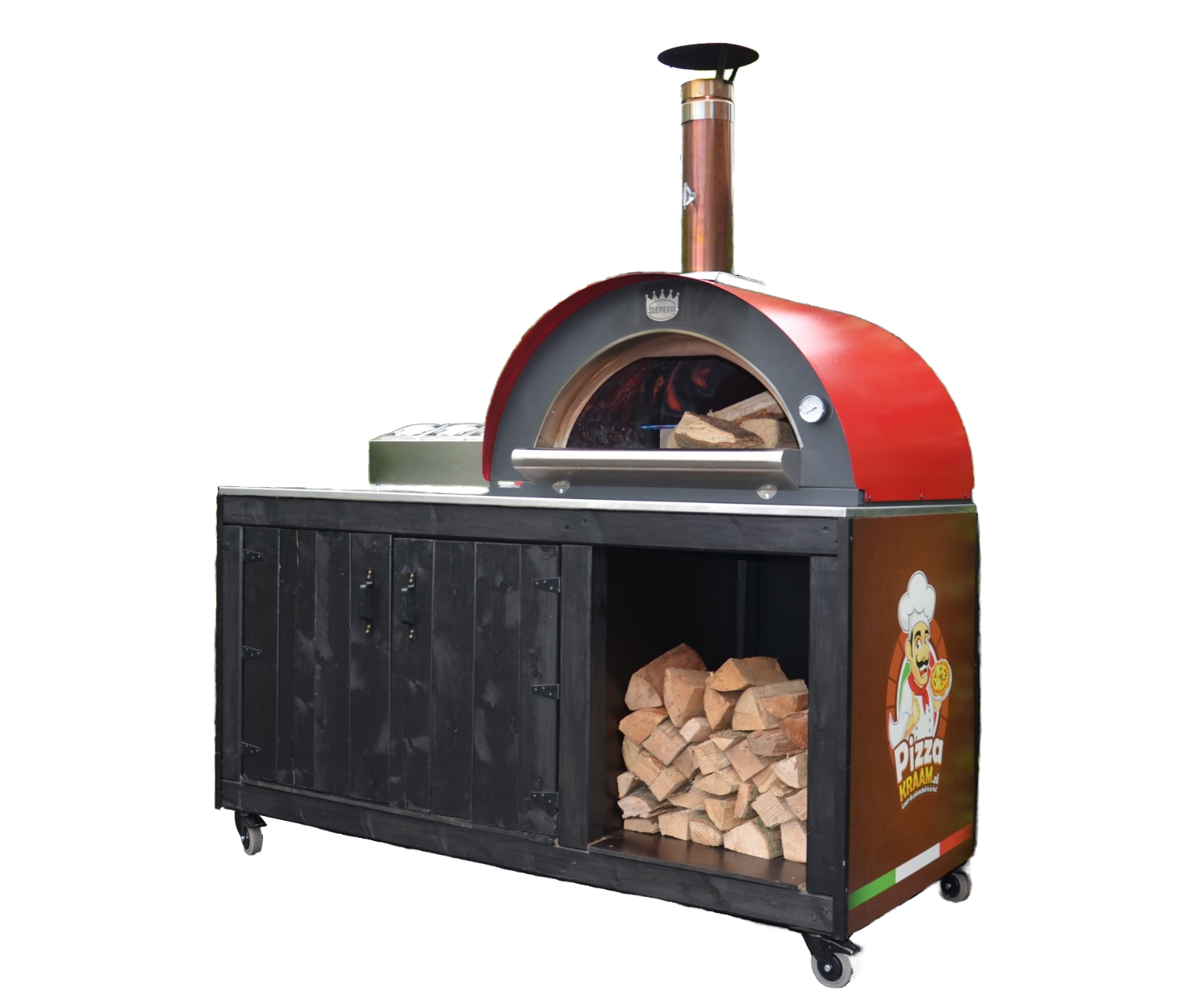 Mobiele pizza oven